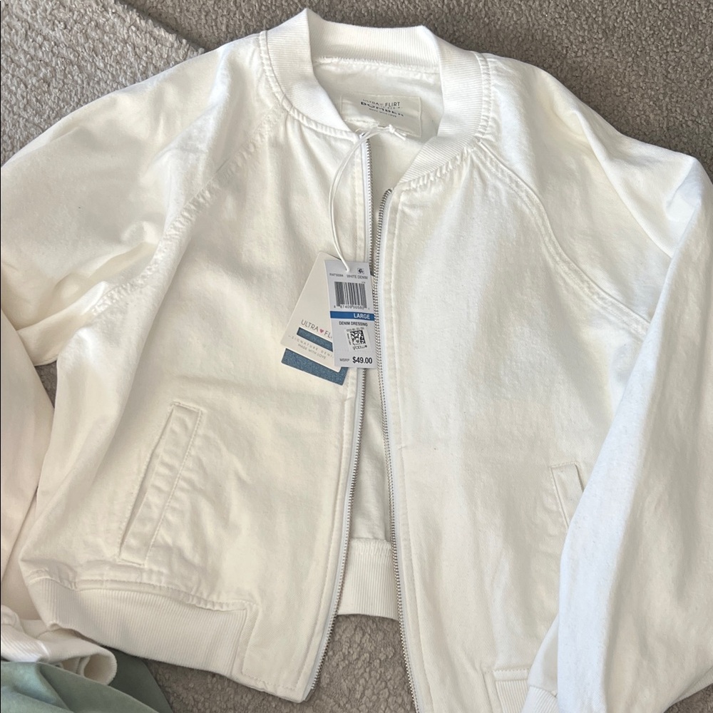 Ultra Flirt White Denim Jacket